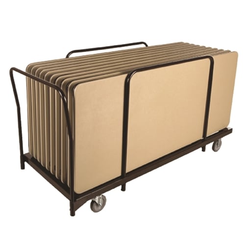 Mity-Lite® RT Cart - Edge for 72in ABS Folding Tables, Edge Stack, Brown